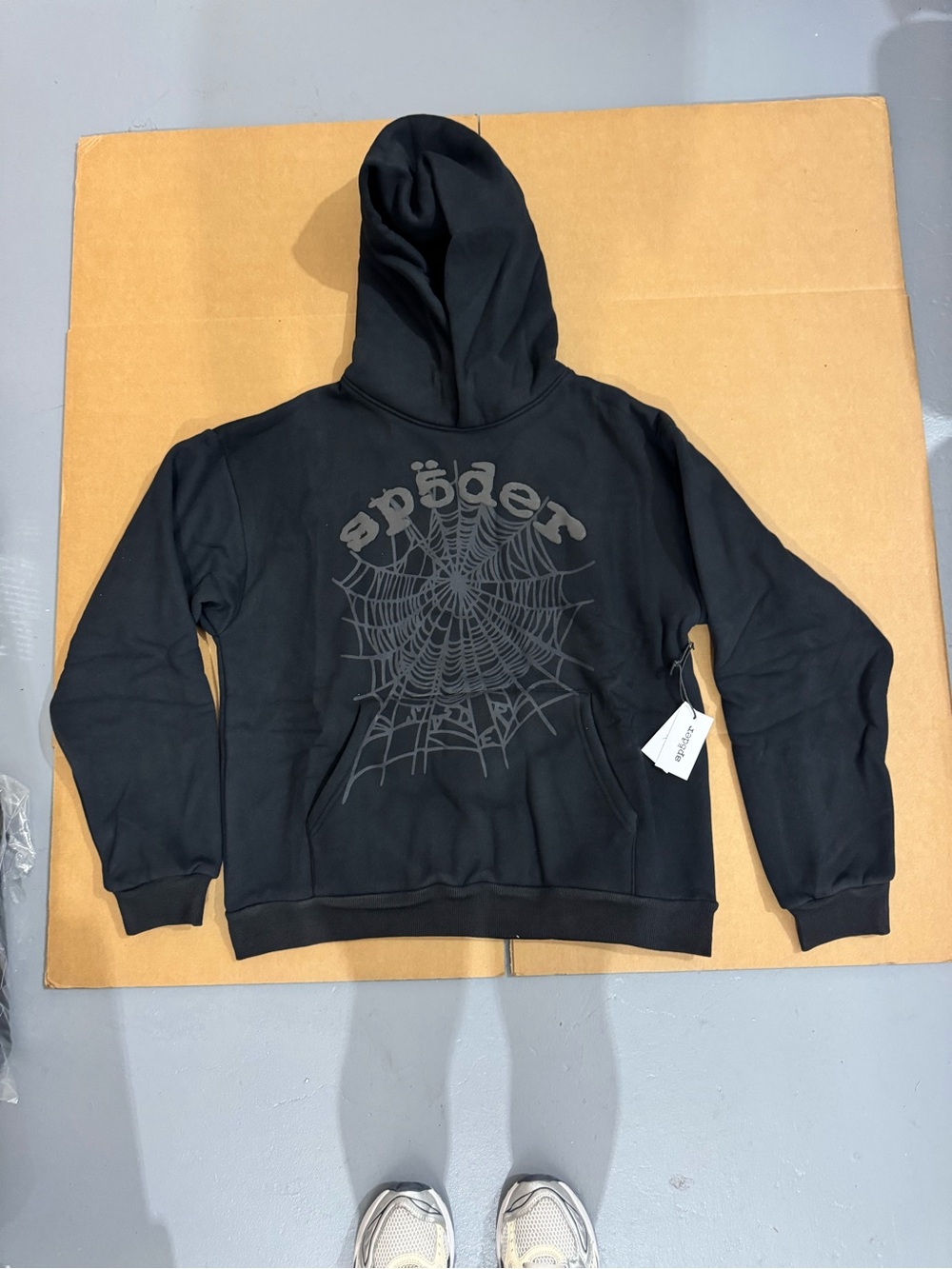 Spider Web Graphic Black Hoodie - Spider